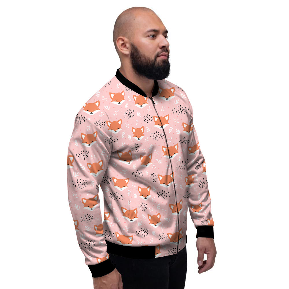 Fox Cute Print Pattern Men's Bomber Jacket-grizzshop