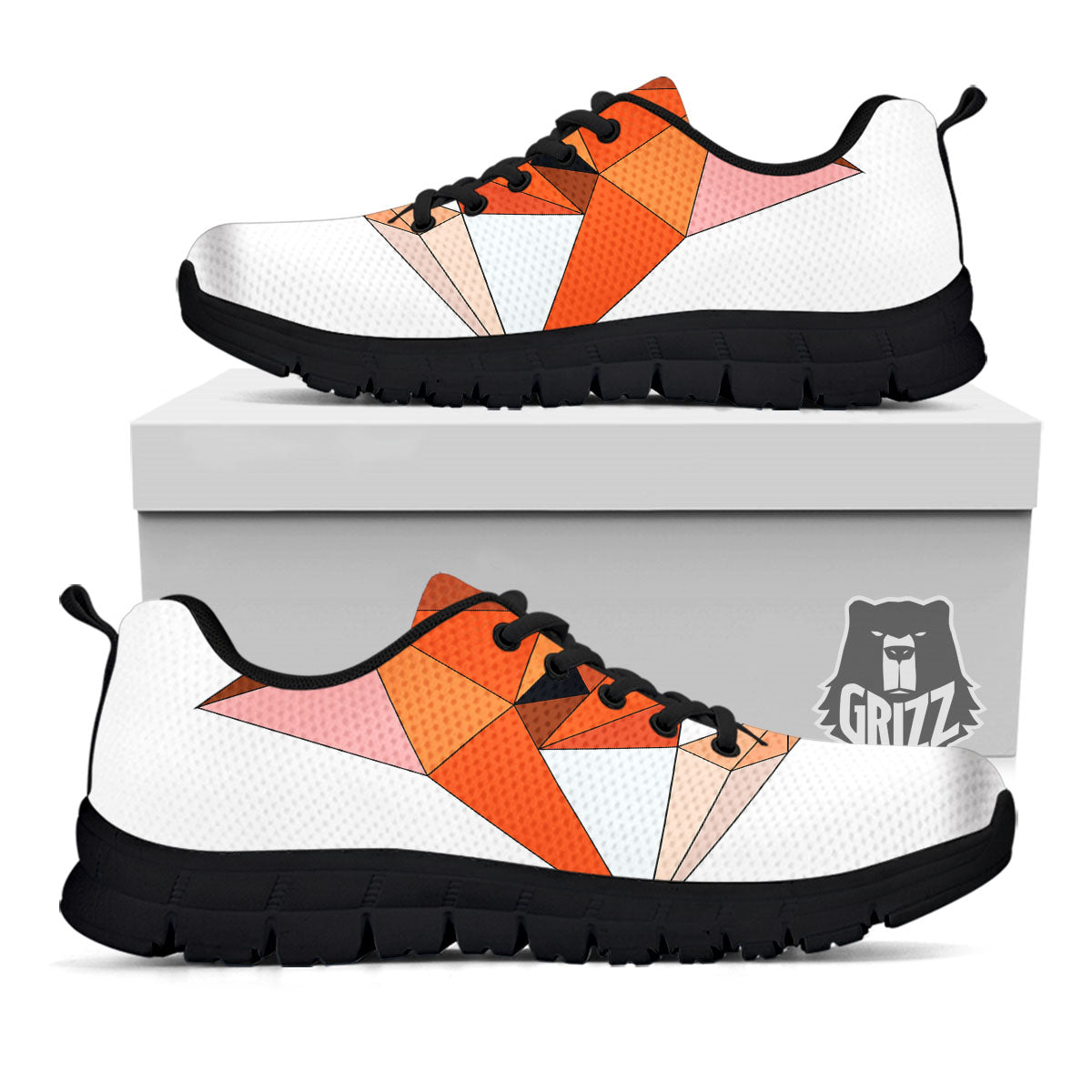 Fox Geometric Print Black Sneaker-grizzshop