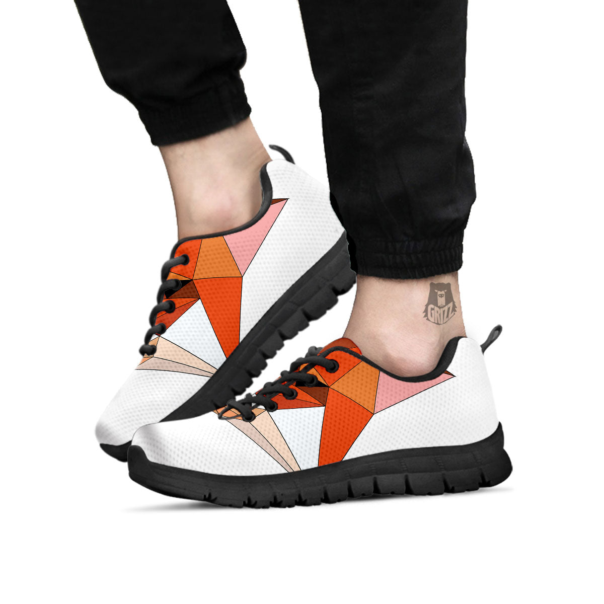 Fox Geometric Print Black Sneaker-grizzshop