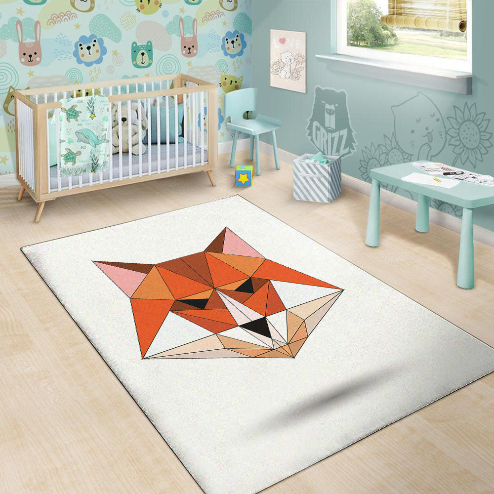 Fox Geometric Print Floor Mat-grizzshop