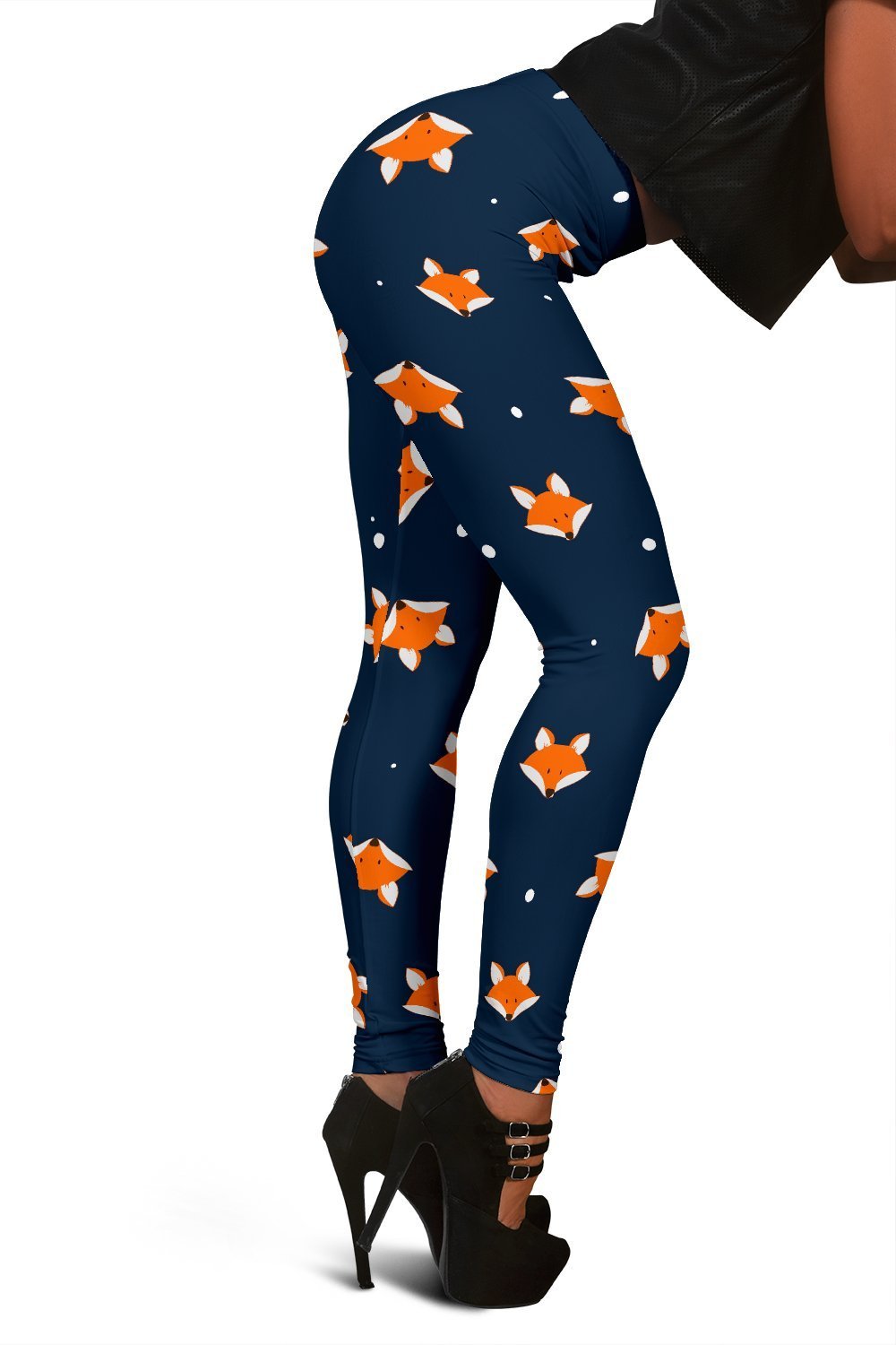 Fox Pattern Print Women Leggings-grizzshop