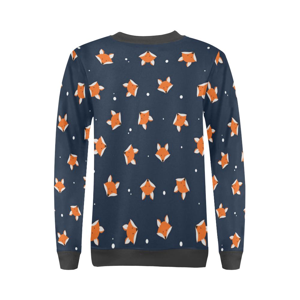 Fox Pattern Print Women's Sweatshirt-grizzshop