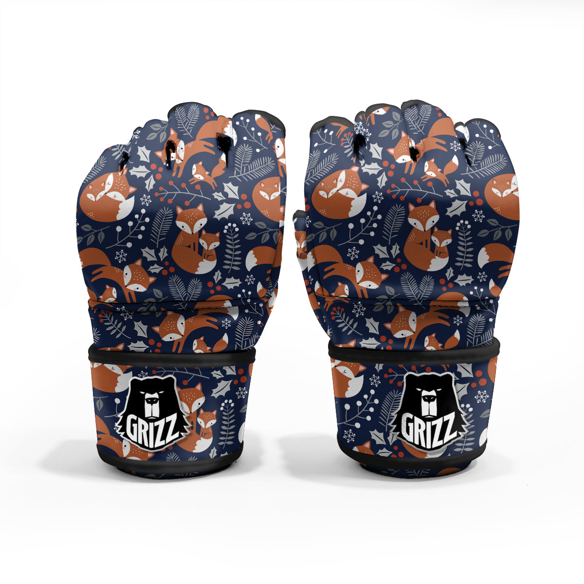 Fox Winter Print Pattern MMA Gloves-grizzshop