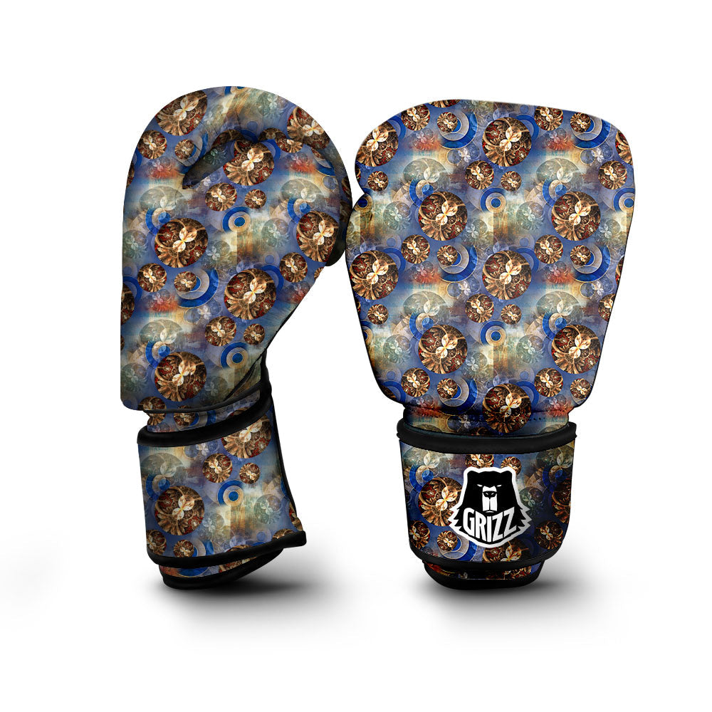 Fractal Abstract Print Boxing Gloves-grizzshop