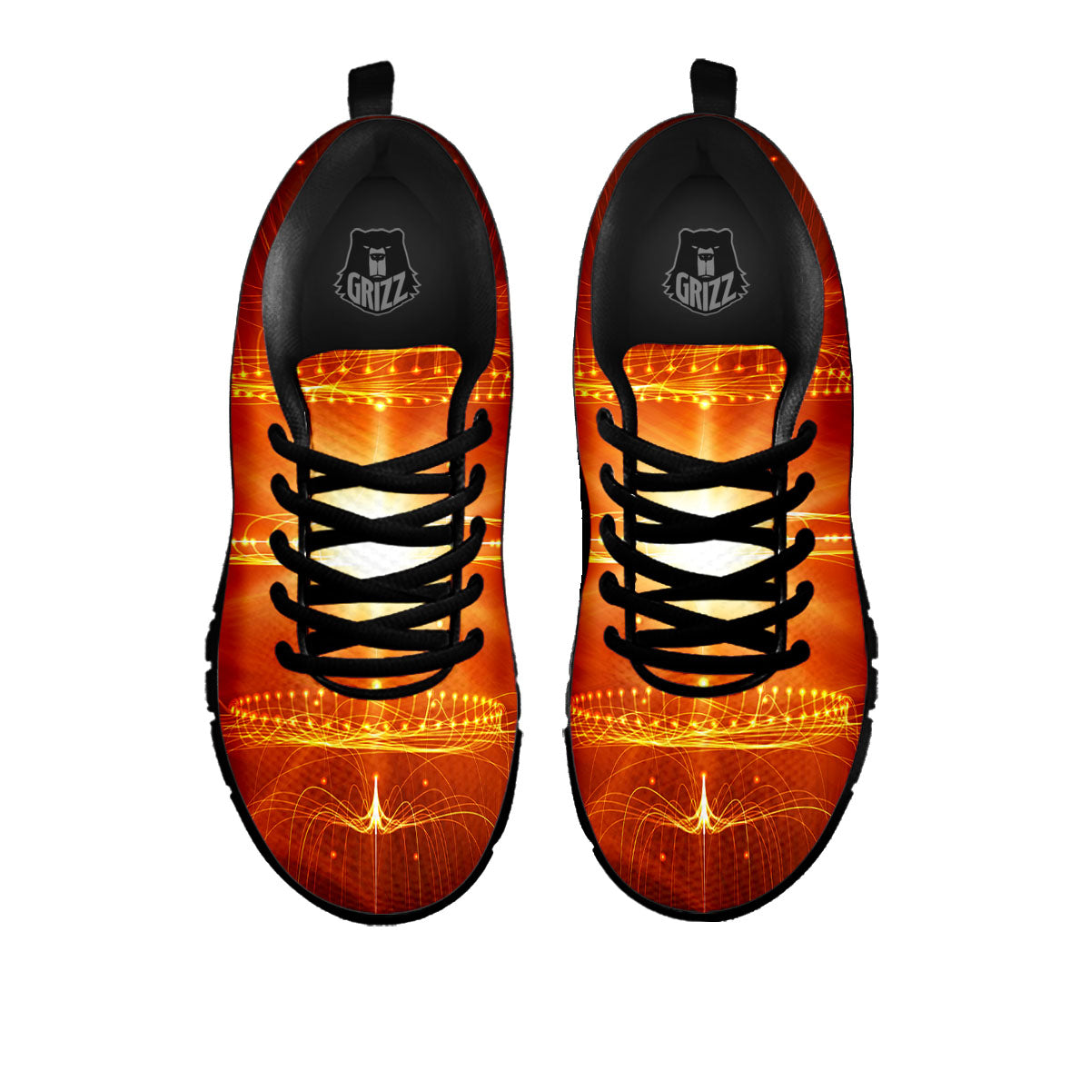 Fractal Light Print Black Sneaker-grizzshop