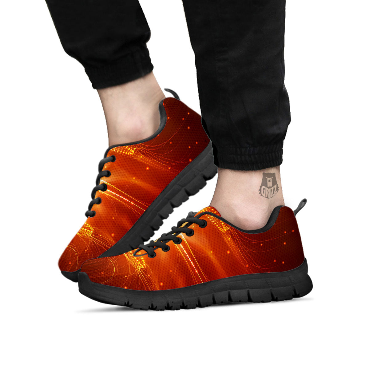 Fractal Light Print Black Sneaker-grizzshop