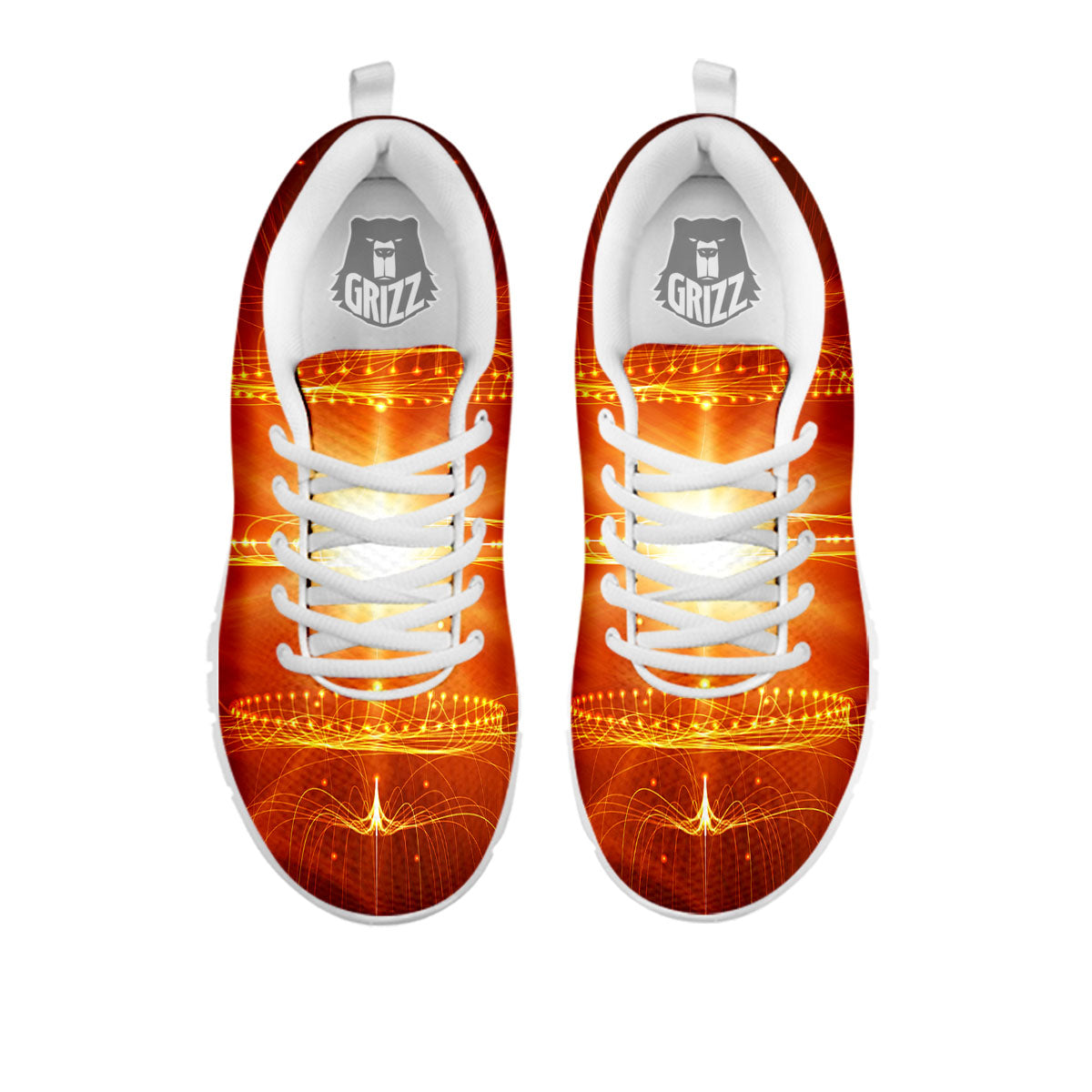 Fractal Light Print White Sneaker-grizzshop