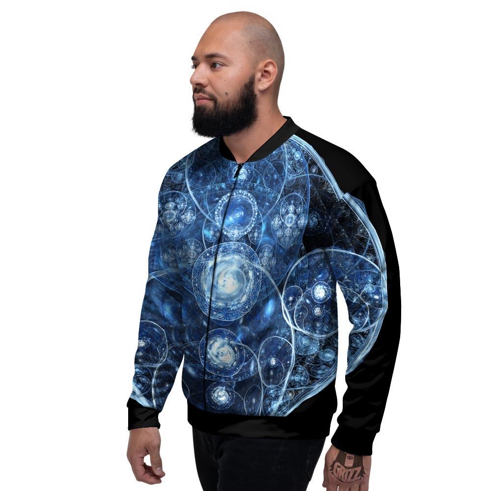 Fractal Steampunk Print Men's Bomber Jacket-grizzshop