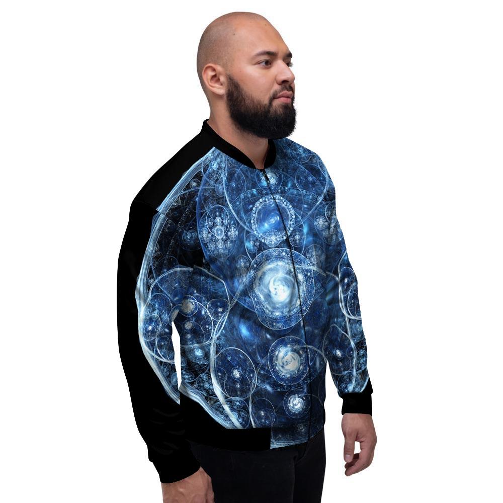 Fractal Steampunk Print Men's Bomber Jacket-grizzshop