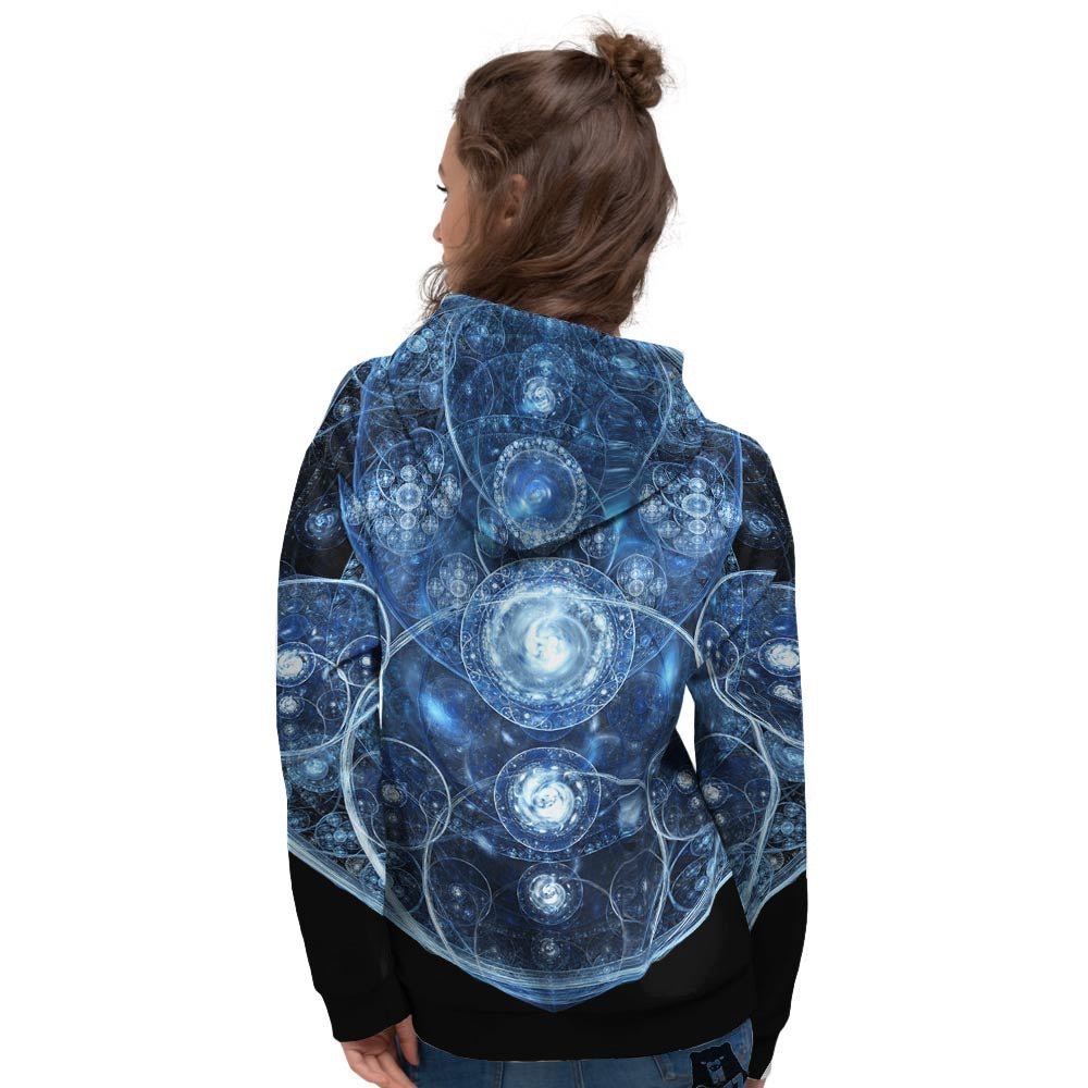 Fractal Steampunk Print Women's Hoodie-grizzshop