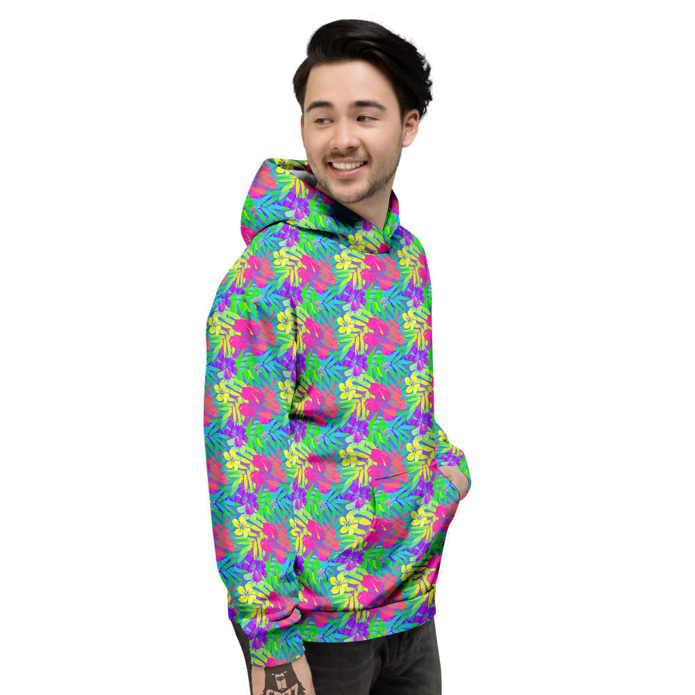Frangipani Colorful Print Pattern Men's Hoodie-grizzshop