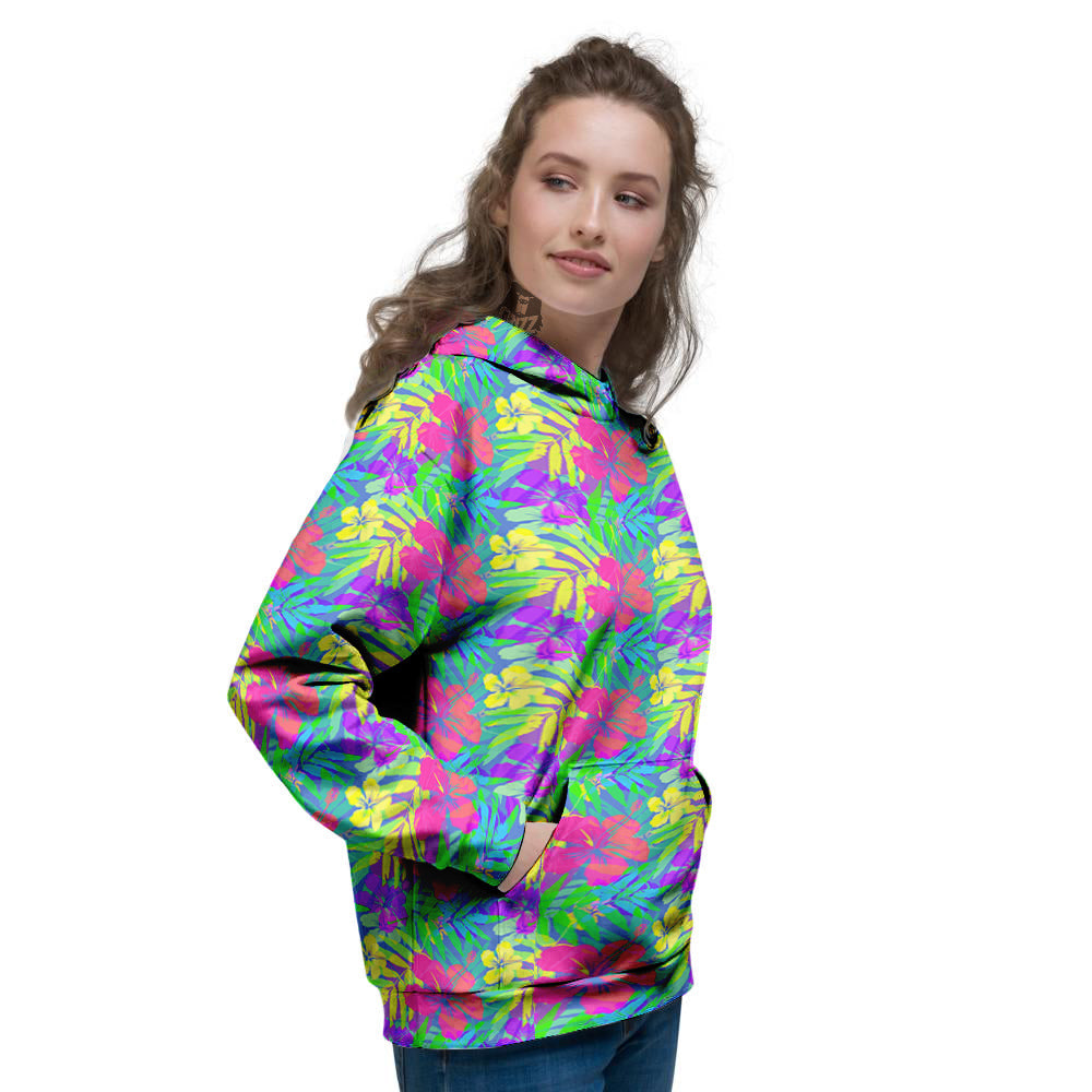Frangipani Colorful Print Pattern Women's Hoodie-grizzshop