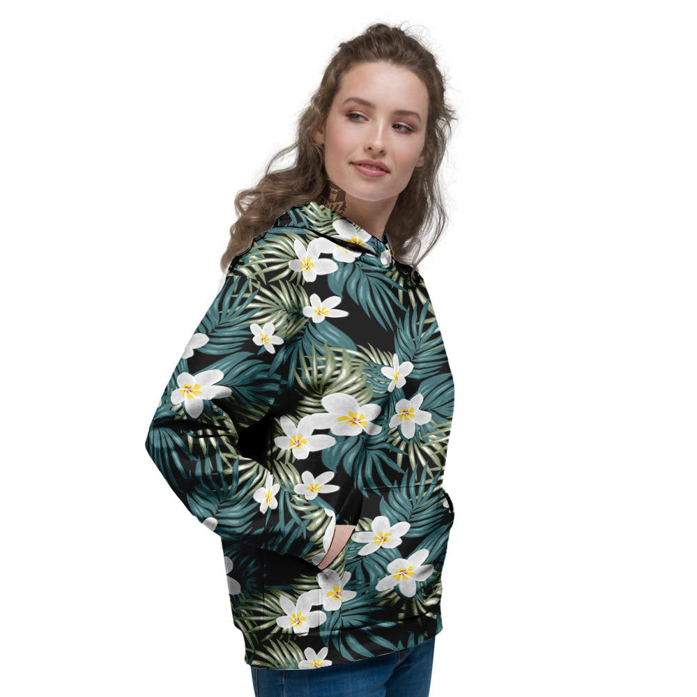 Frangipani Flower Print Pattern Women's Hoodie-grizzshop