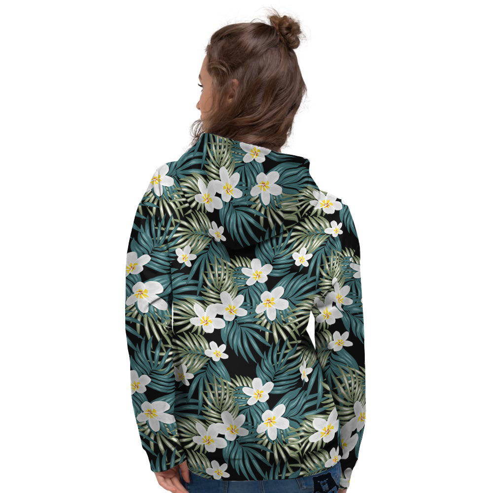 Frangipani Flower Print Pattern Women's Hoodie-grizzshop