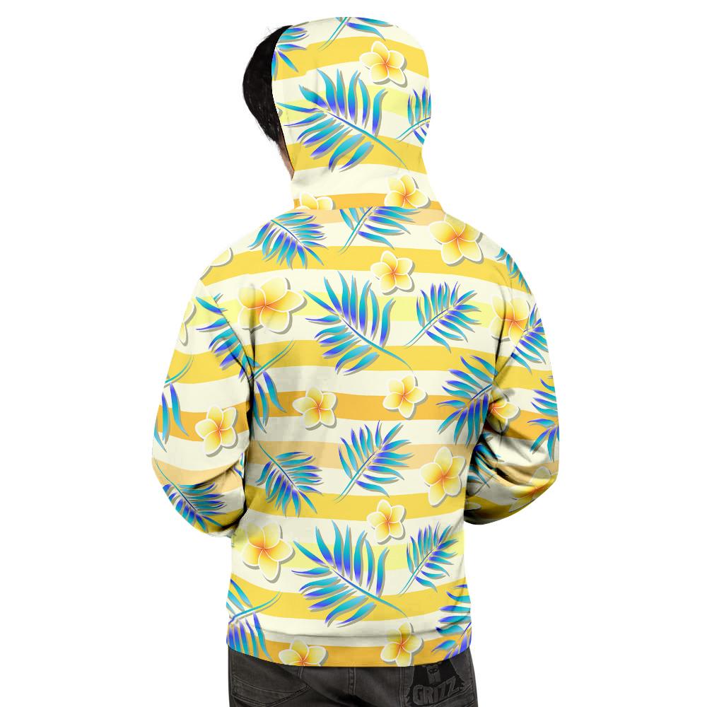 Frangipani Yellow Print Pattern Men's Hoodie-grizzshop
