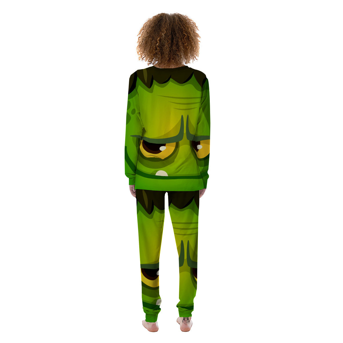 Frankenstein Face Cute Print Women's Pajamas-grizzshop