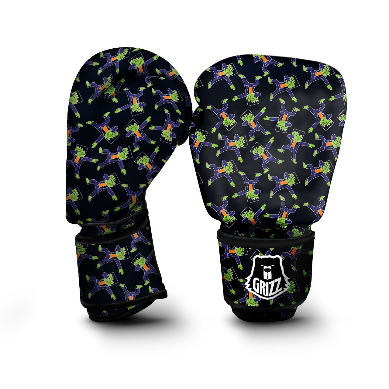 Frankenstein Halloween Print Pattern Boxing Gloves-grizzshop
