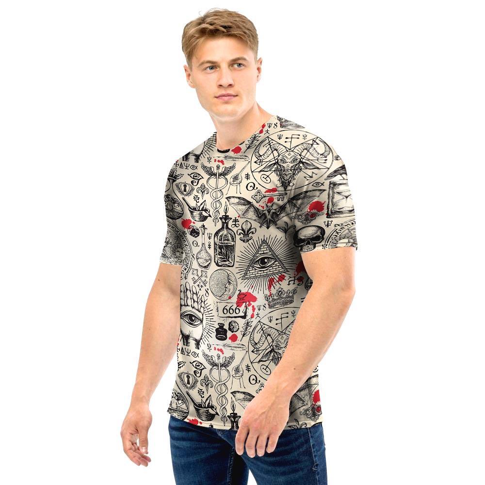Freemason Satanic Gothic Witch Men T Shirt-grizzshop