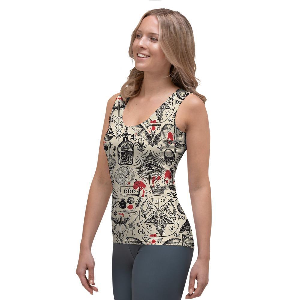 Freemason Satanic Gothic Witch Women's Tank Top-grizzshop