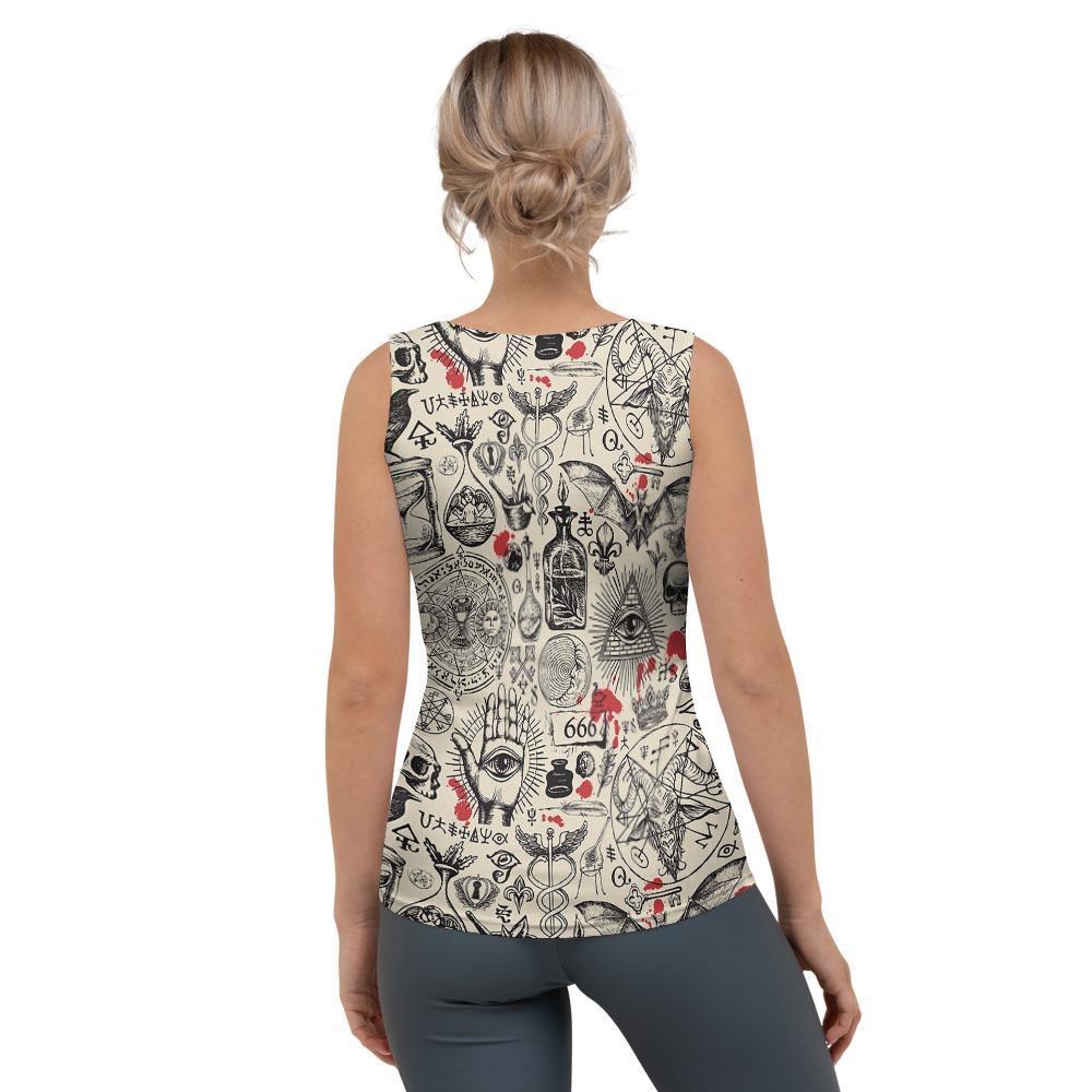 Freemason Satanic Gothic Witch Women's Tank Top-grizzshop