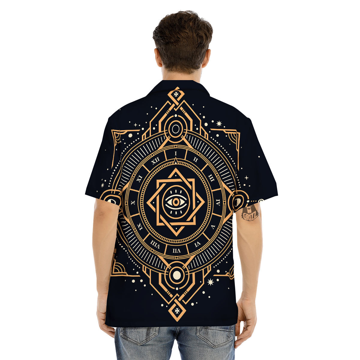 Freemasonry Masonic Eye Print Men's Hawaiian Shirt-grizzshop