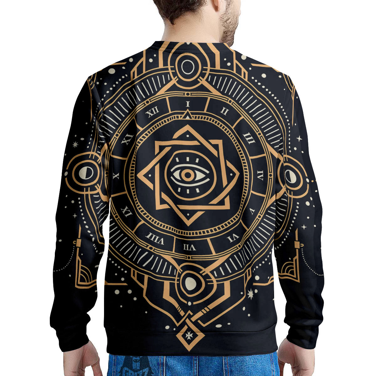 Freemasonry Masonic Eye Print Men's Sweatshirt-grizzshop