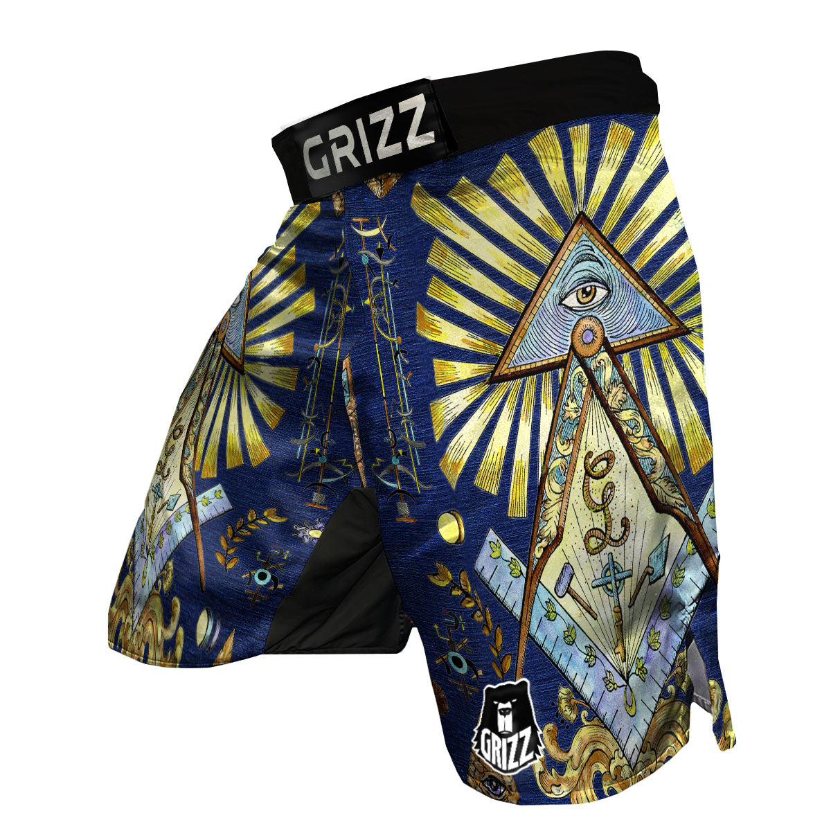 Freemasonry Masonic Vintage Print MMA Shorts-grizzshop