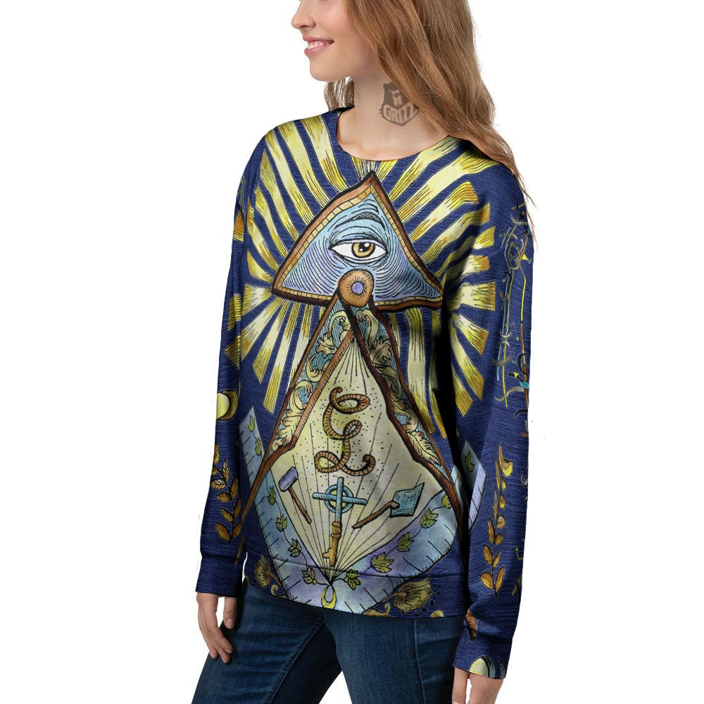 Freemasonry Masonic Vintage Print Women's Sweatshirt-grizzshop