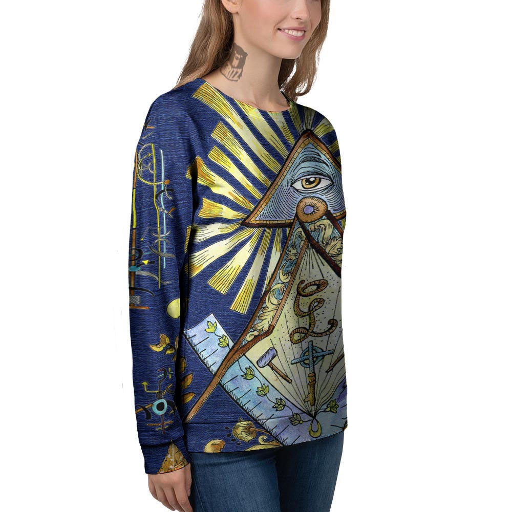 Freemasonry Masonic Vintage Print Women's Sweatshirt-grizzshop