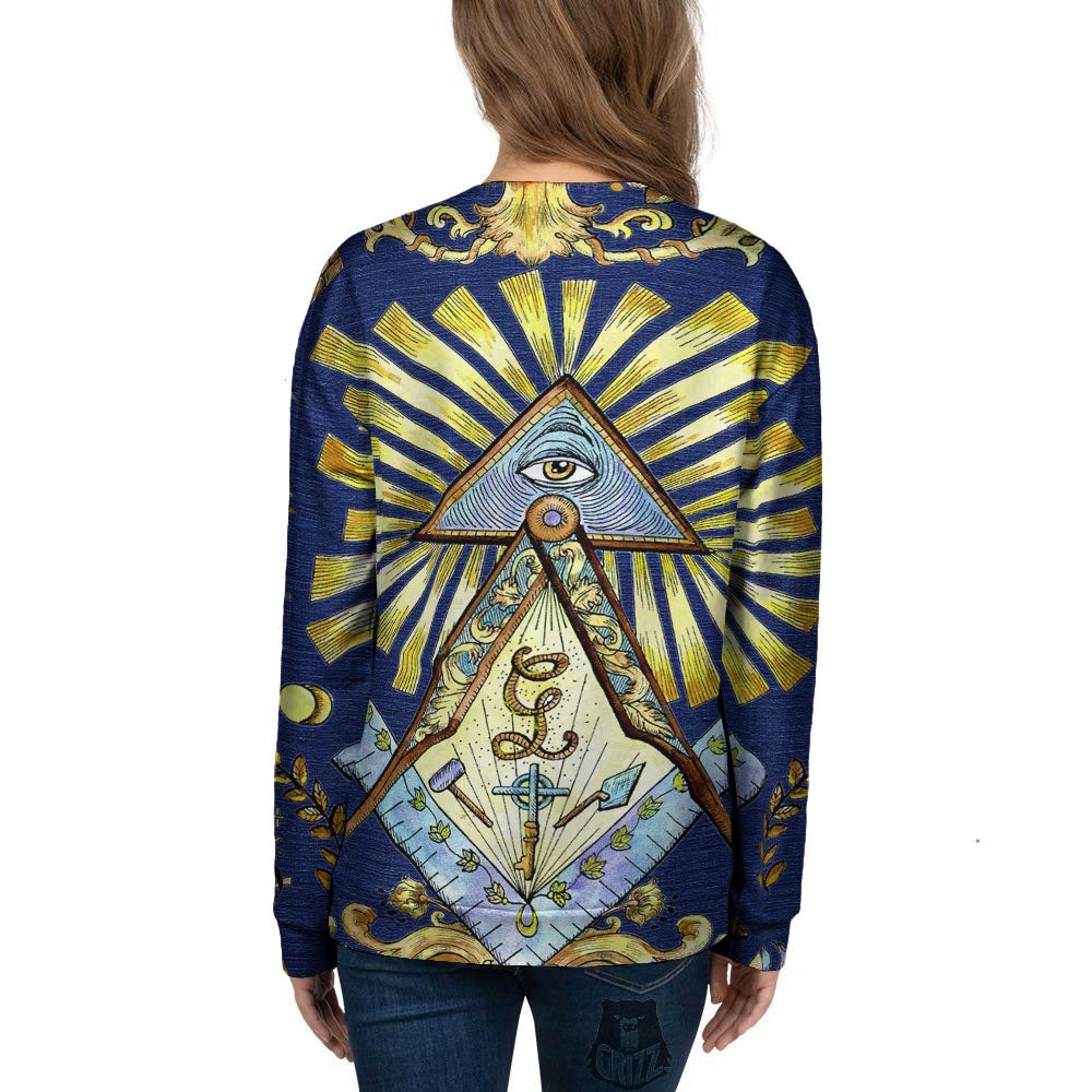 Freemasonry Masonic Vintage Print Women's Sweatshirt-grizzshop