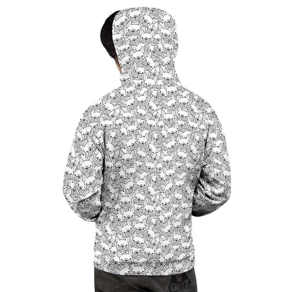 French Bulldog Cartoon Print Pattern Men's Hoodie-grizzshop