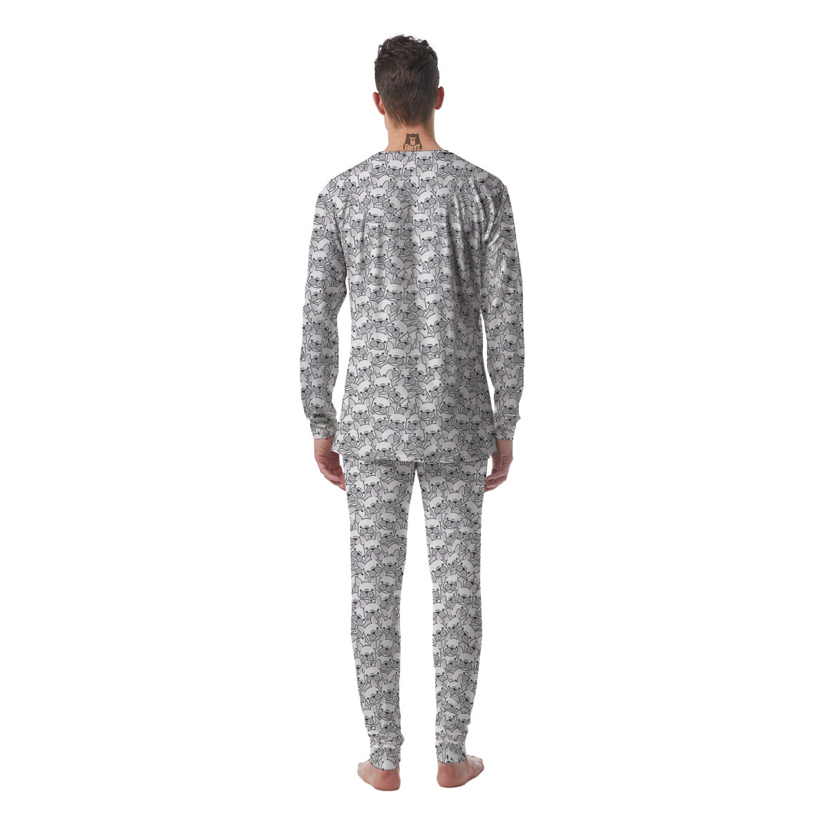 French Bulldog Cartoon Print Pattern Men's Pajamas-grizzshop