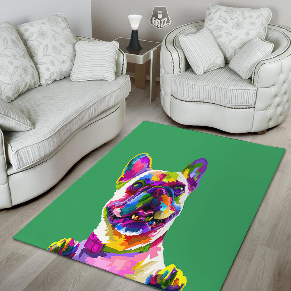French Bulldog Coloful Print Floor Mat-grizzshop
