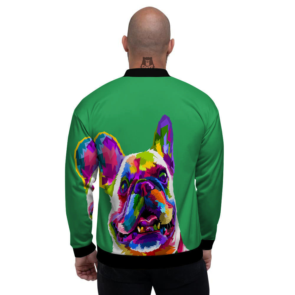French Bulldog Coloful Print Men's Bomber Jacket-grizzshop