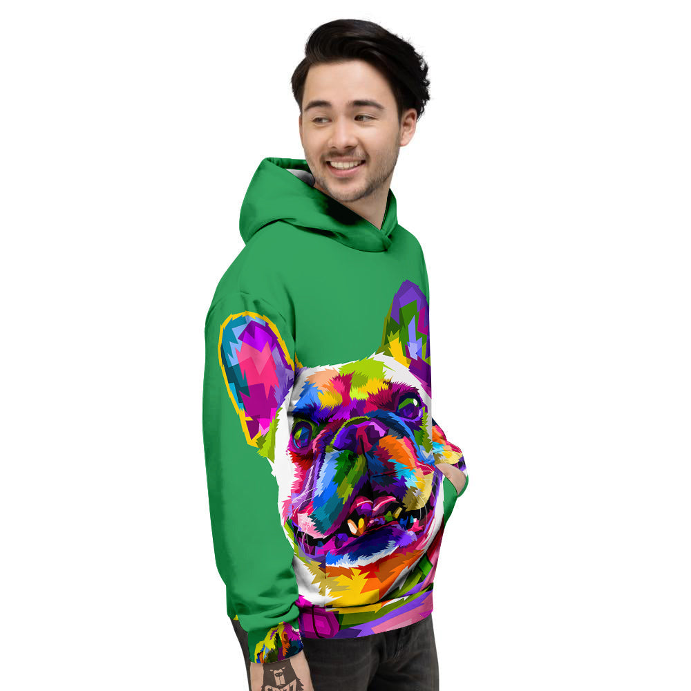 French Bulldog Coloful Print Men's Hoodie-grizzshop