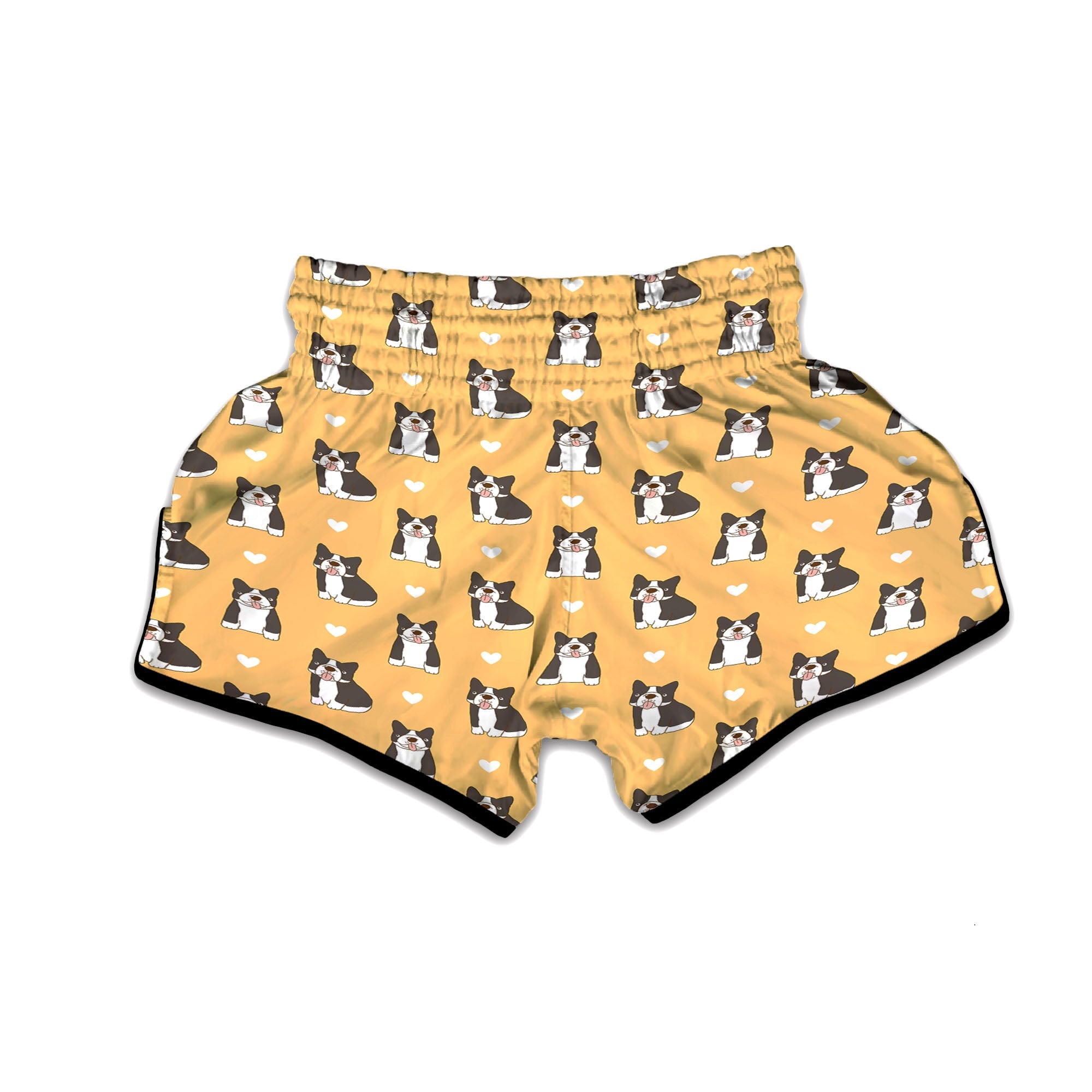 French Bulldog Lovely Print Pattern Muay Thai Boxing Shorts-grizzshop