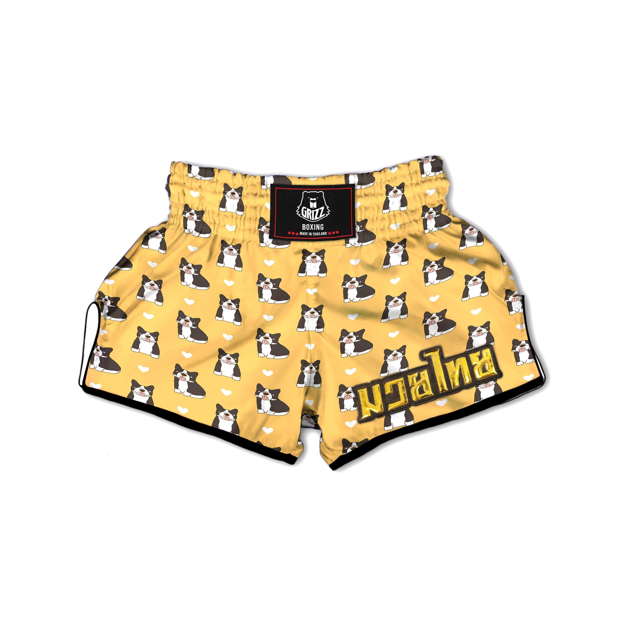 French Bulldog Lovely Print Pattern Muay Thai Boxing Shorts-grizzshop