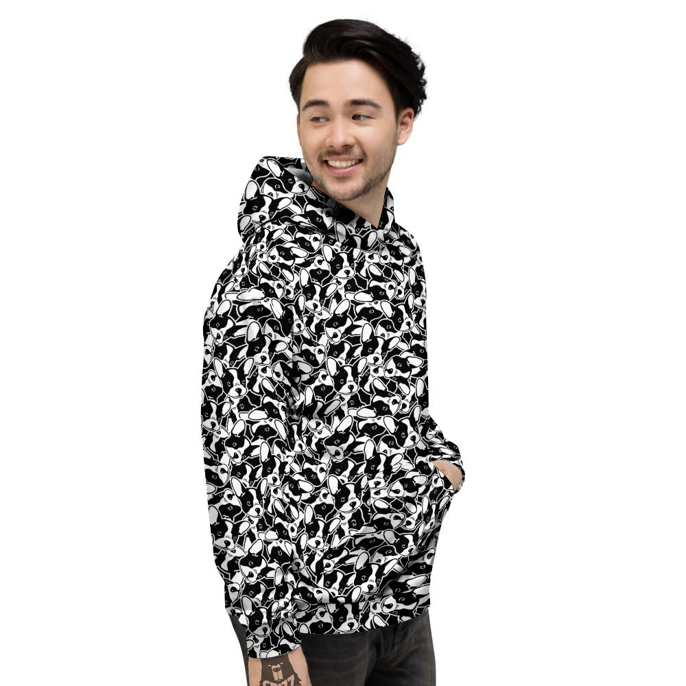 French Bulldog Puppy Cute Print Pattern Men's Hoodie-grizzshop