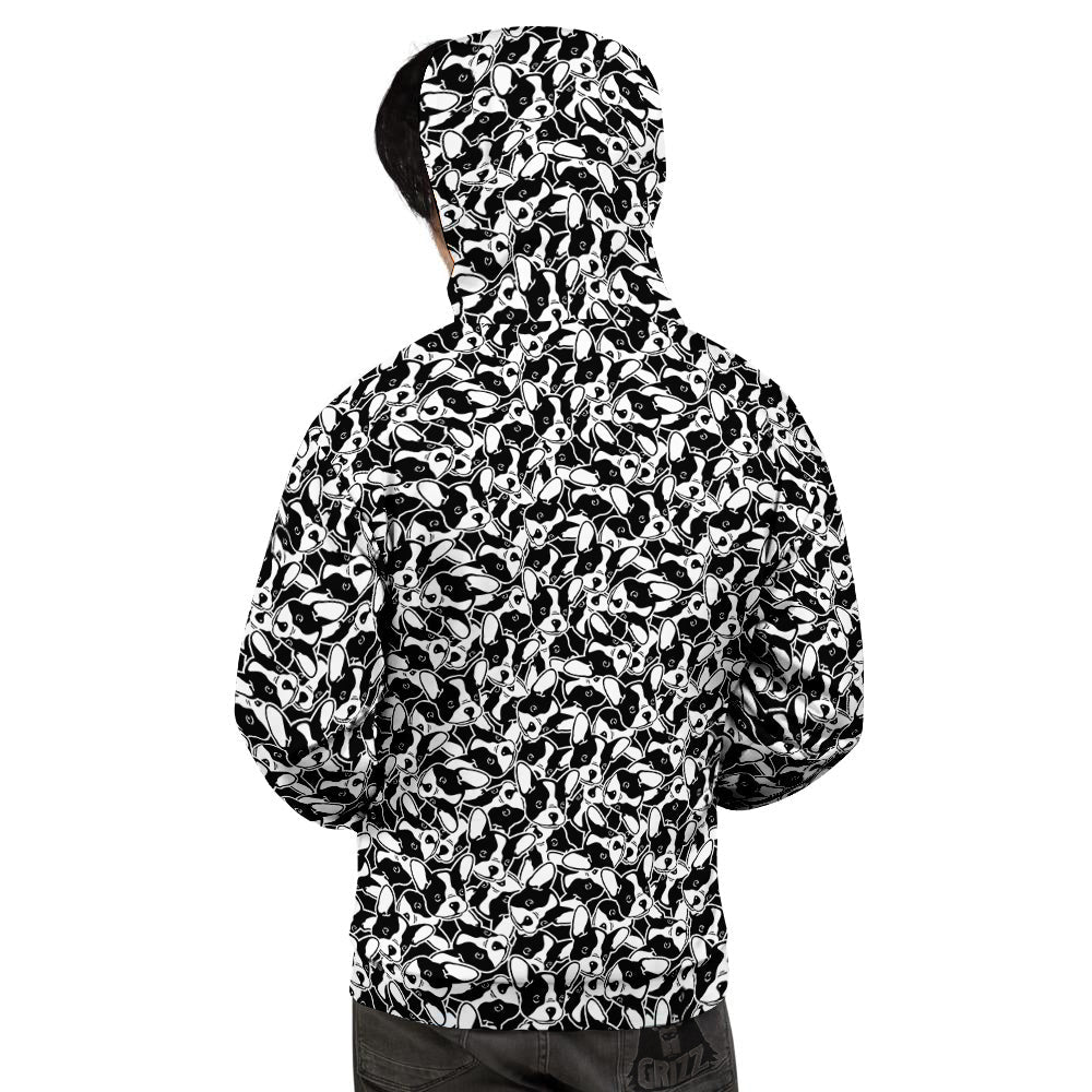 French Bulldog Puppy Cute Print Pattern Men's Hoodie-grizzshop