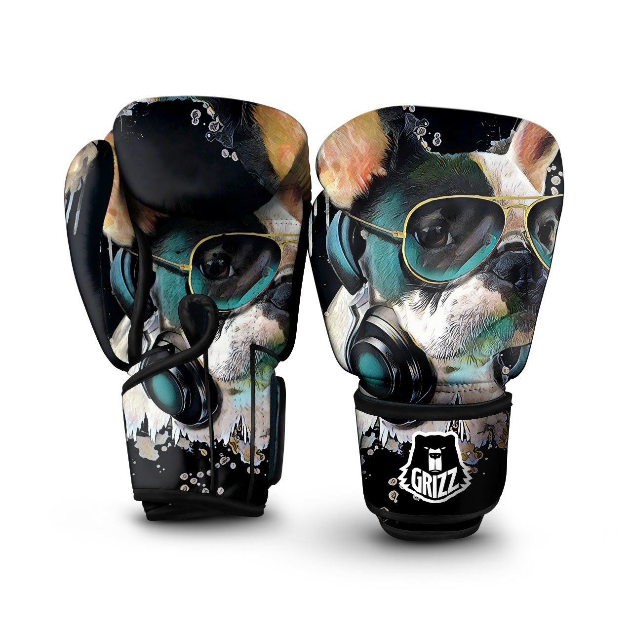 French Bulldog Puppy Watercolor Print Boxing Gloves-grizzshop