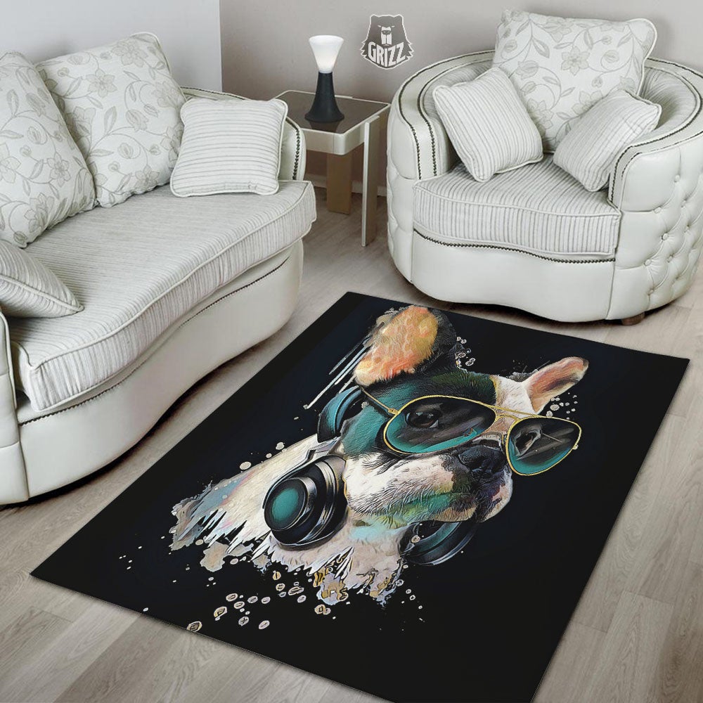 French Bulldog Puppy Watercolor Print Floor Mat-grizzshop