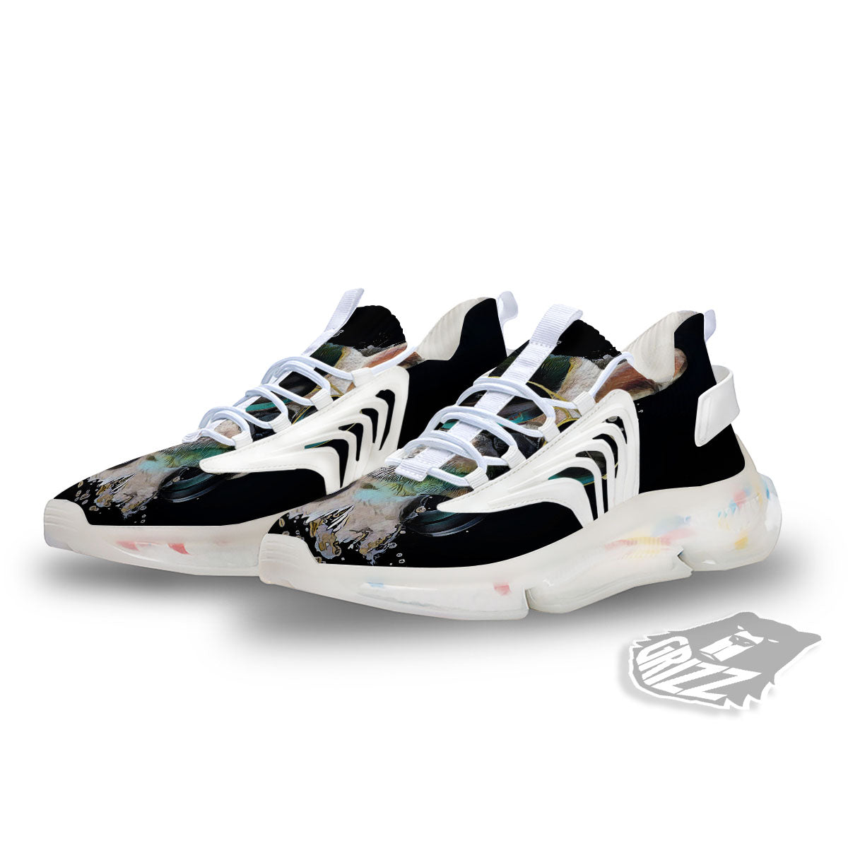 French Bulldog Puppy Watercolor Print White Gym Shoes-grizzshop