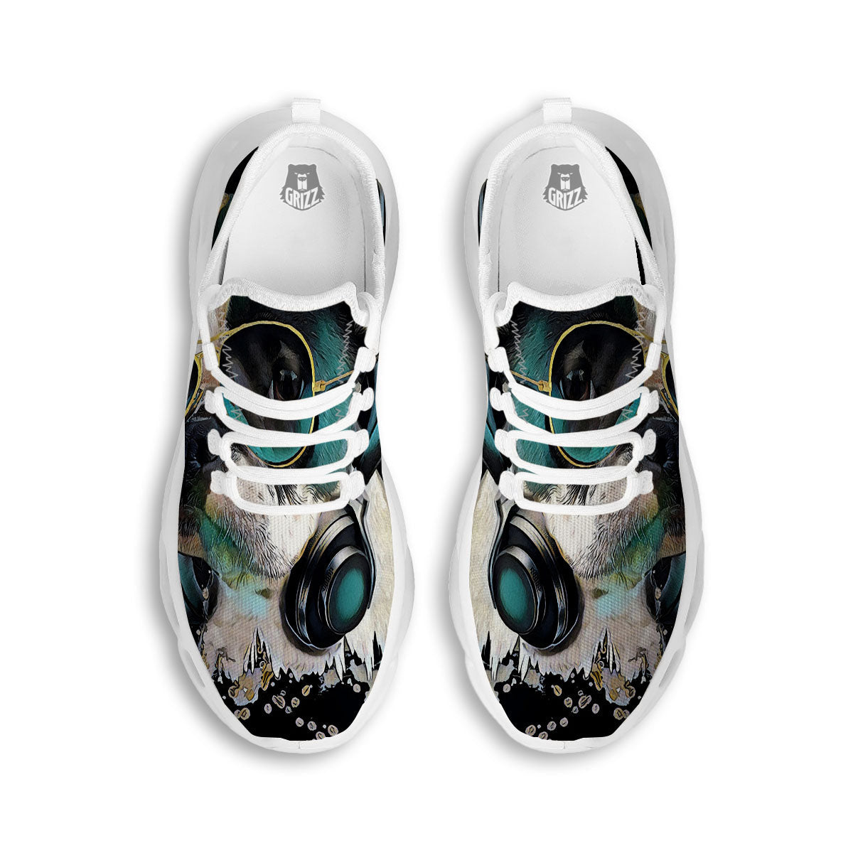 French Bulldog Puppy Watercolor Print White Running Shoes-grizzshop