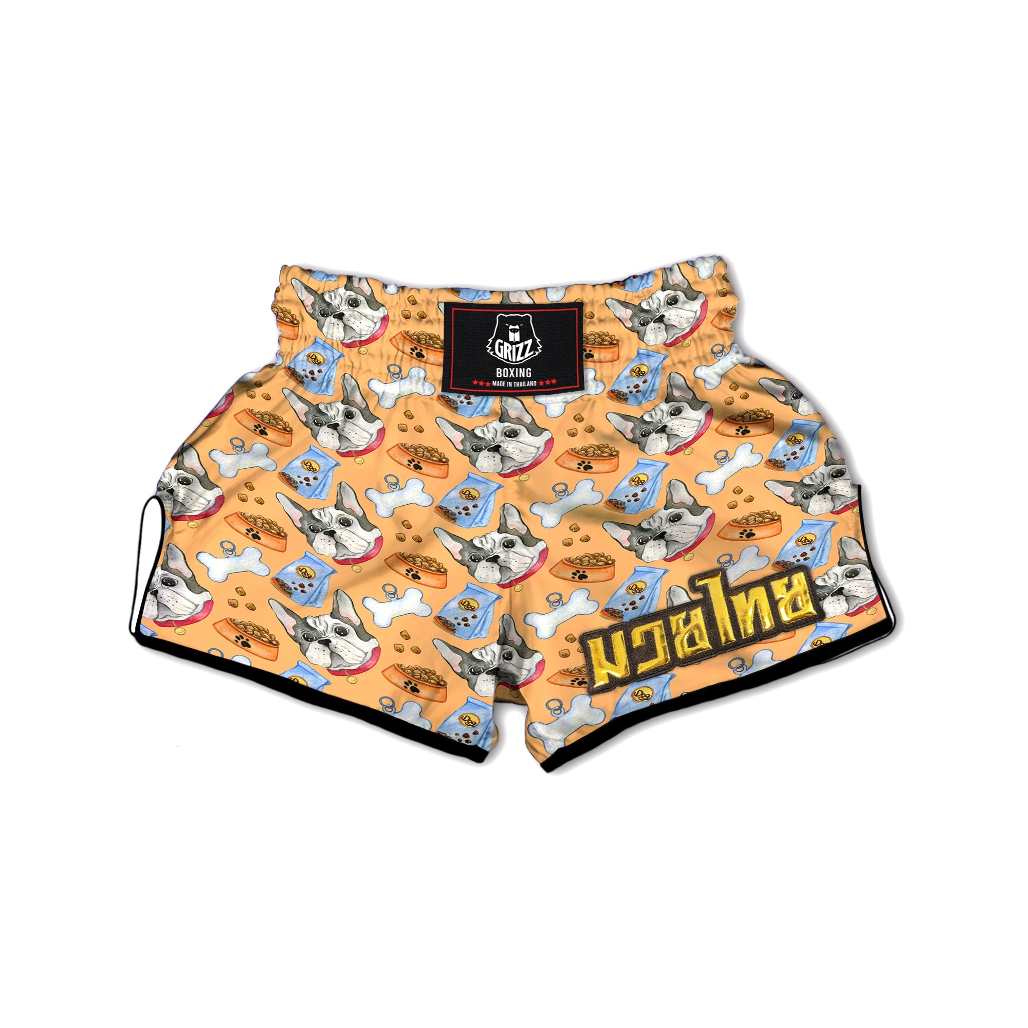 French Bulldog Watercolor Print Pattern Muay Thai Boxing Shorts-grizzshop