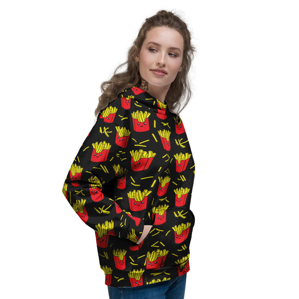 French Fries Cute Print Pattern Women's Hoodie-grizzshop