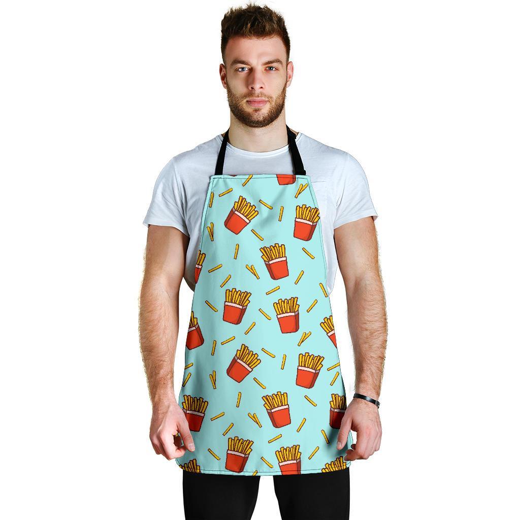 French Fries Print Pattern Men's Apron-grizzshop