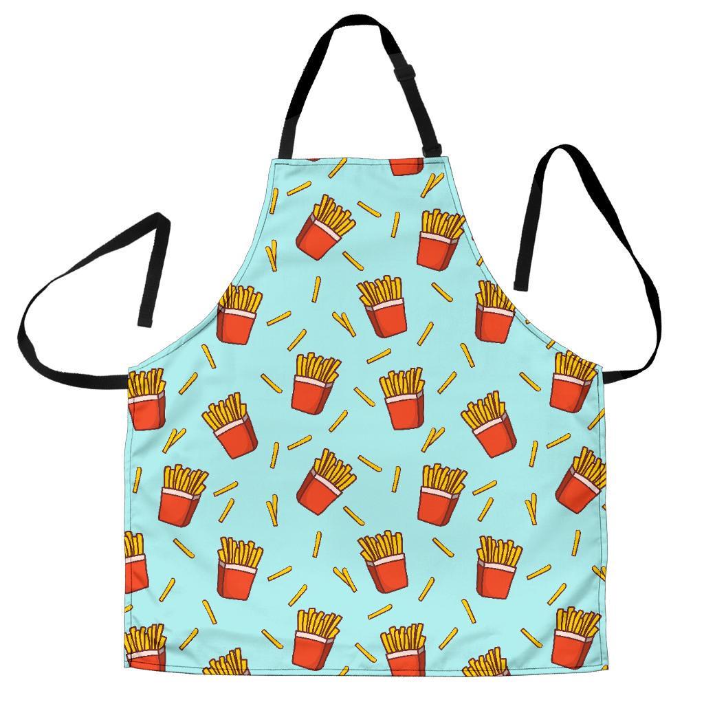 French Fries Print Pattern Men's Apron-grizzshop