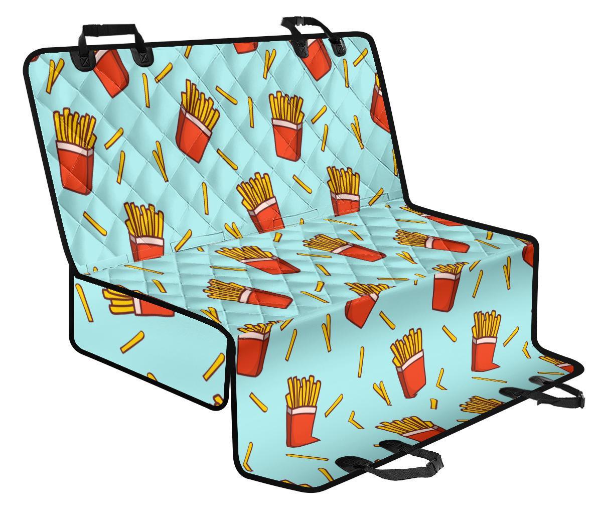 French Fries Print Pattern Pet Car Seat Cover-grizzshop