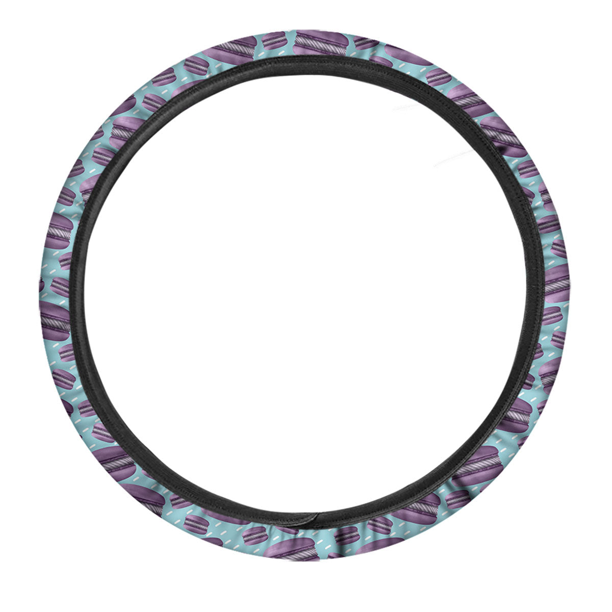 French Macarons Print Pattern Car Steering Wheel Cover-grizzshop