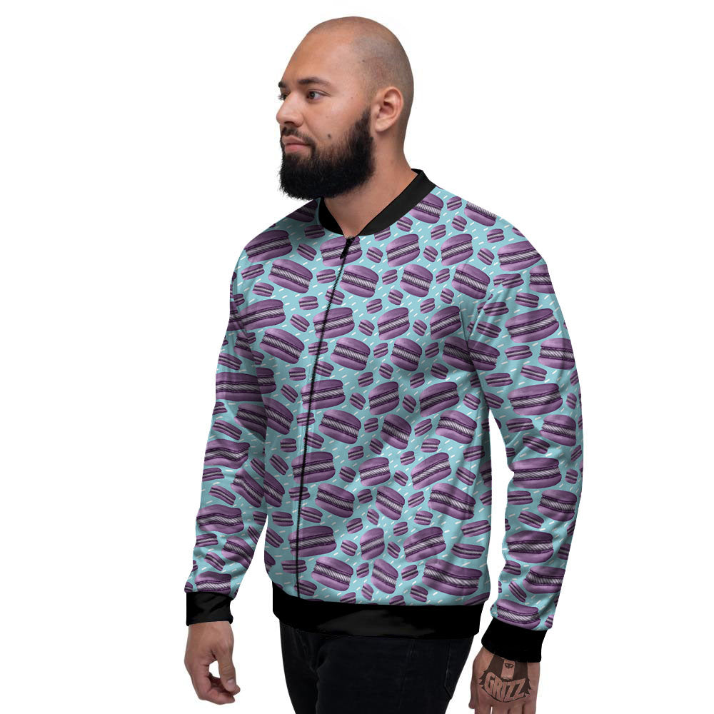 French Macarons Print Pattern Men's Bomber Jacket-grizzshop